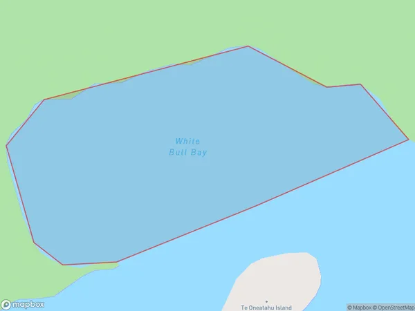 White Bull Bay, Hawke's Bay Polygon Area Map