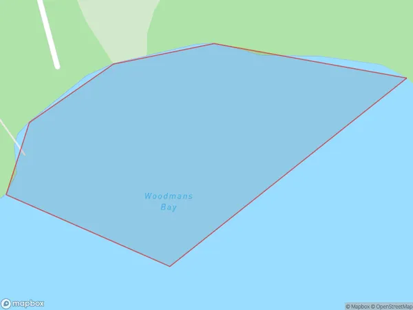 Woodmans Bay, Marlborough Polygon Area Map