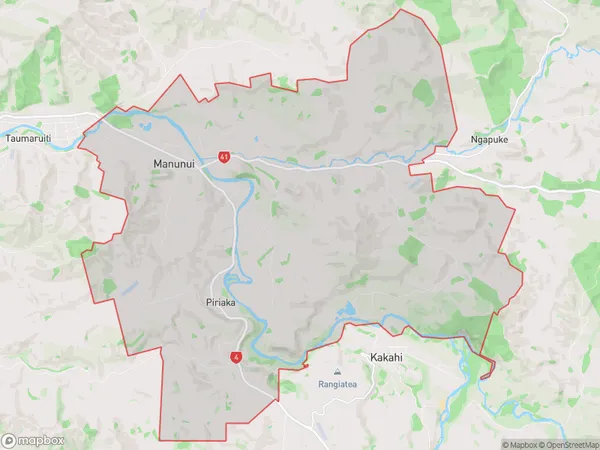 Manunui, Manawatu-Wanganui Polygon Area Map