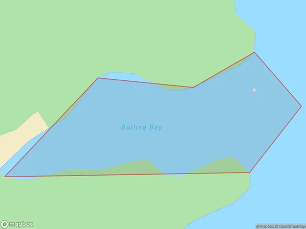 Bulling Bay, Southland Polygon Area Map