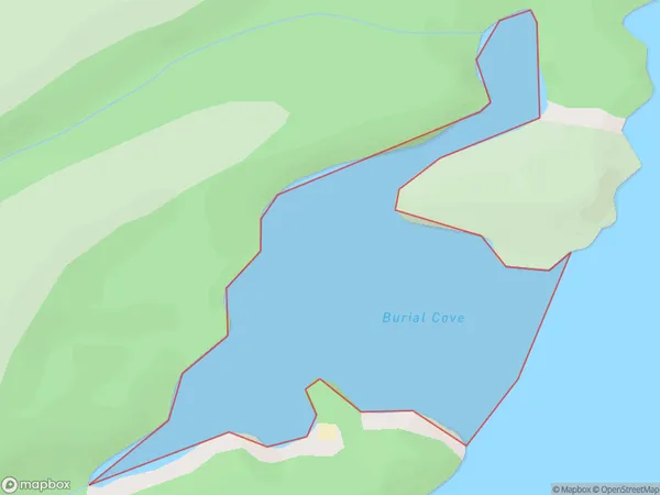Burial Cove, Southland Polygon Area Map