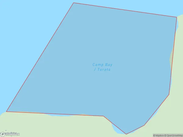 Camp Bay / Tarata, Marlborough Polygon Area Map