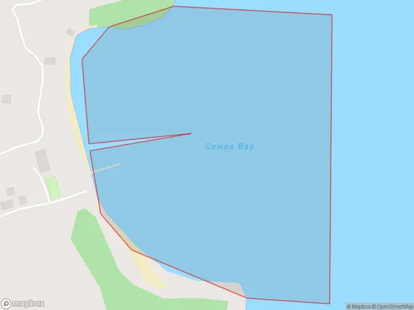 Cowes Bay, Auckland Polygon Area Map