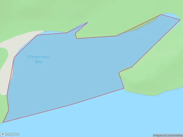 Fisherman Bay, Southland Polygon Area Map