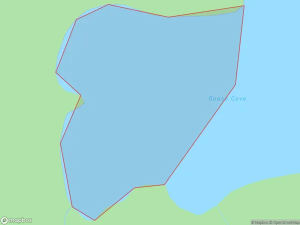 Goose Cove, Southland Polygon Area Map