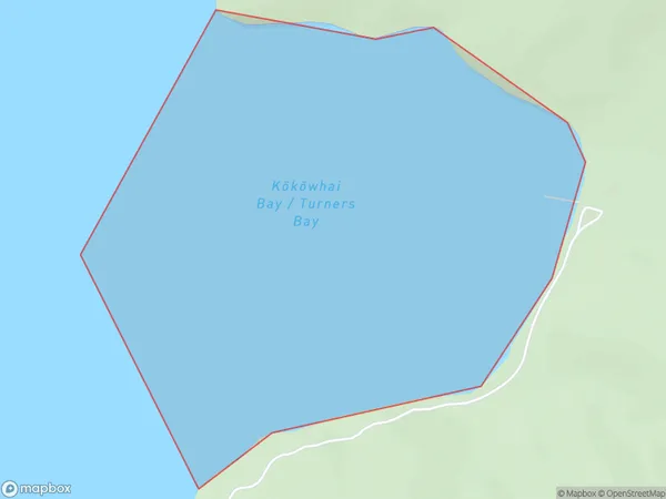 Kokowhai Bay / Turners Bay, Marlborough Polygon Area Map
