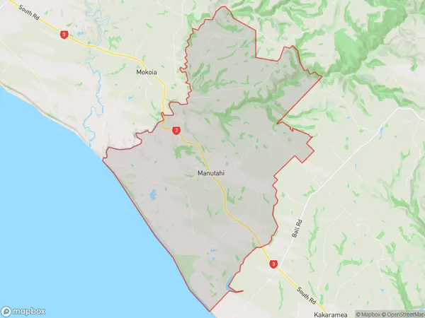 Manutahi, Taranaki Polygon Area Map