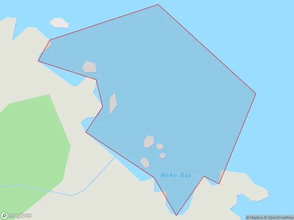 Moko Bay, Waikato Polygon Area Map