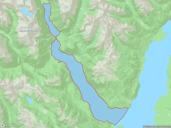 North Fiord, Otago Polygon Area Map