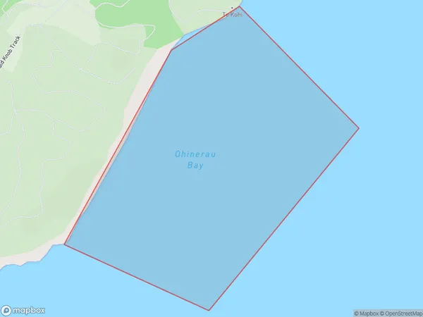 Ohinerau Bay, Auckland Polygon Area Map