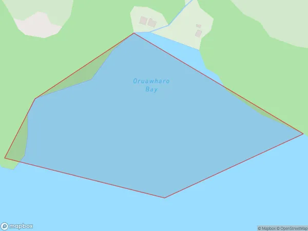 Oruawharo Bay, Auckland Polygon Area Map