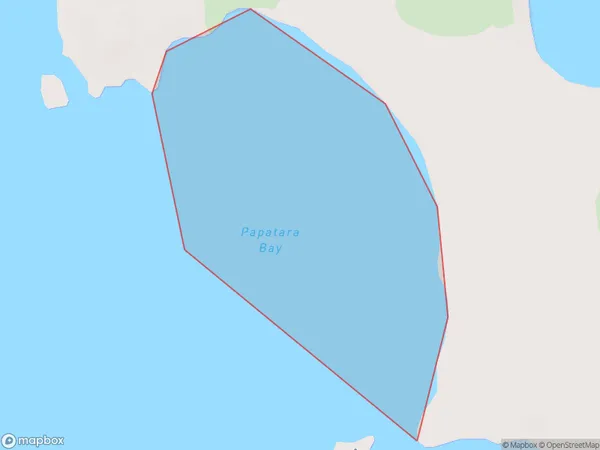 Papatara Bay / Horseshoe Bay, Northland Polygon Area Map
