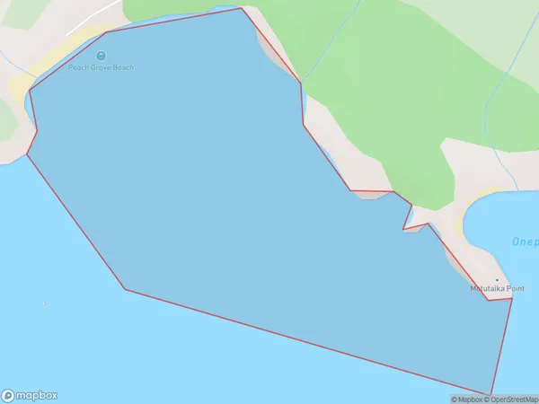 Peachgrove Bay, Waikato Polygon Area Map