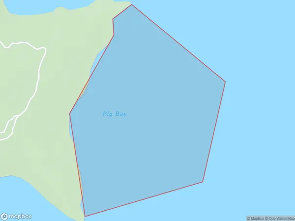 Pig Bay, Marlborough Polygon Area Map