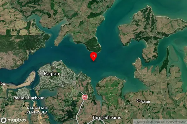 Whaingaroa Harbour,Waikato Satellite Map