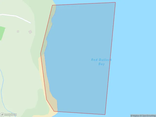 Red Bullock Bay, Auckland Polygon Area Map