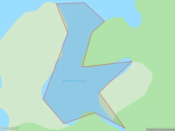 Sailors Rest, Southland Polygon Area Map