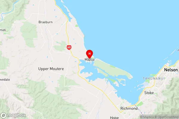 Mapua,Tasman Region Map