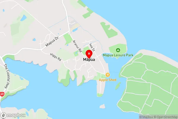 Mapua,Tasman Area Map