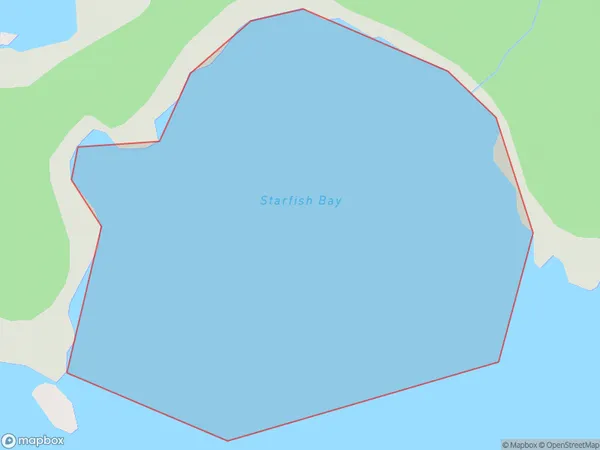 Starfish Bay, Northland Polygon Area Map
