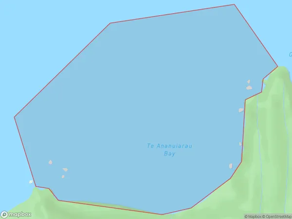 Te Ananuiarau Bay, Auckland Polygon Area Map