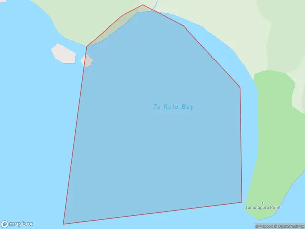 Te Roto Bay, Auckland Polygon Area Map