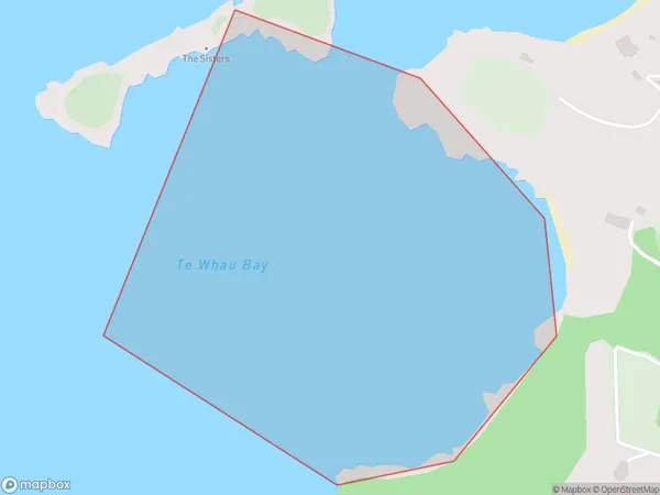 Te Whau Bay, Auckland Polygon Area Map