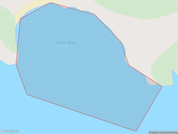 Titree Bay, Waikato Polygon Area Map