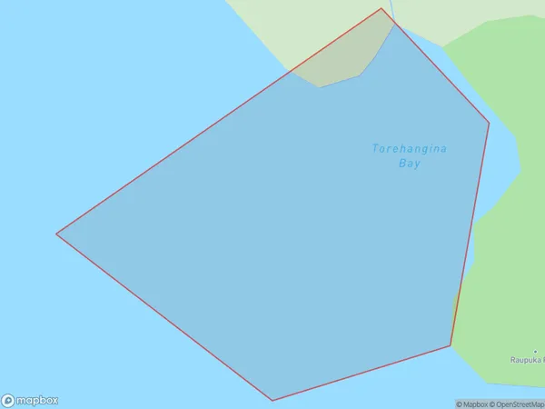 Torehangina Bay, Auckland Polygon Area Map