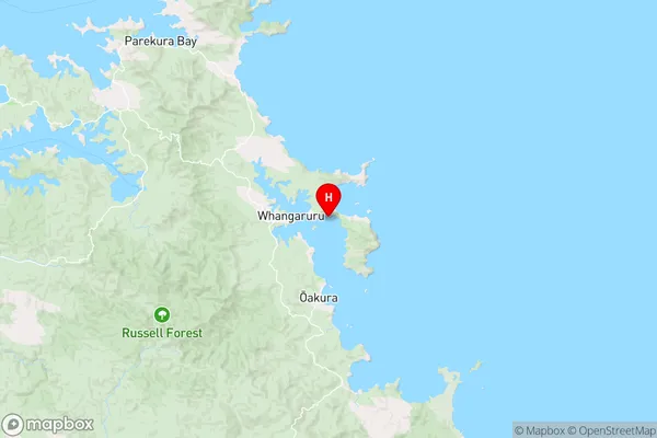 Tuparehuia Bay,Northland Region Map