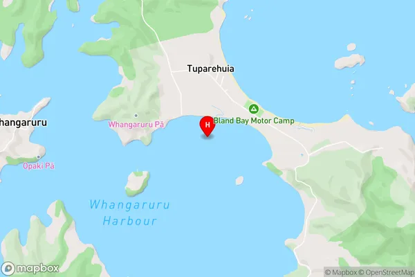 Tuparehuia Bay,Northland Area Map