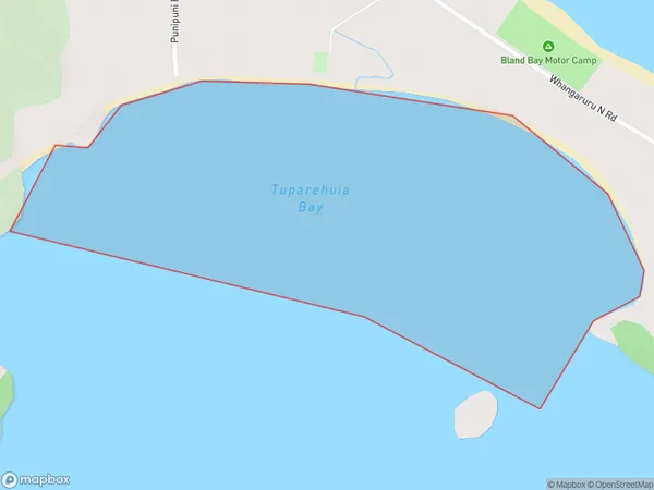 Tuparehuia Bay, Northland Polygon Area Map