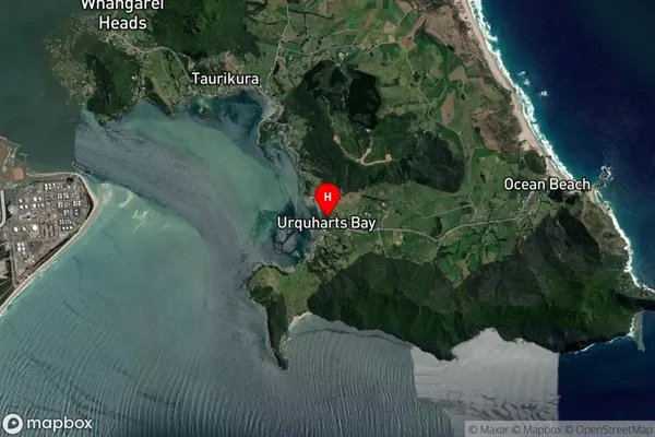 Urquharts Bay,Northland Satellite Map