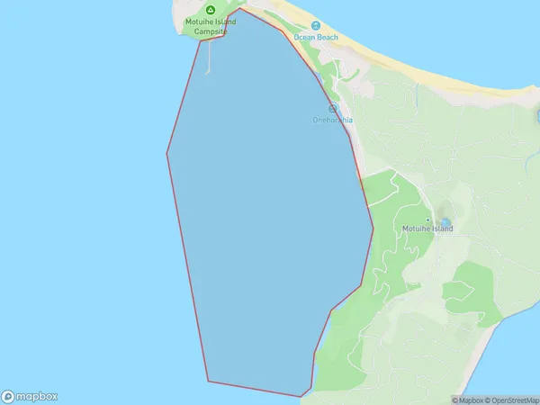 Waihaorangatahi Bay, Auckland Polygon Area Map