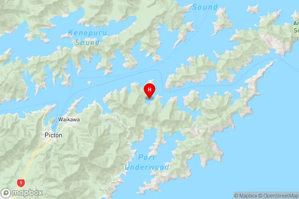 Maraetai Bay,Marlborough Region Map