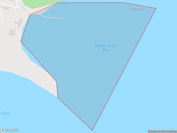 Waikorariki Bay, Auckland Polygon Area Map