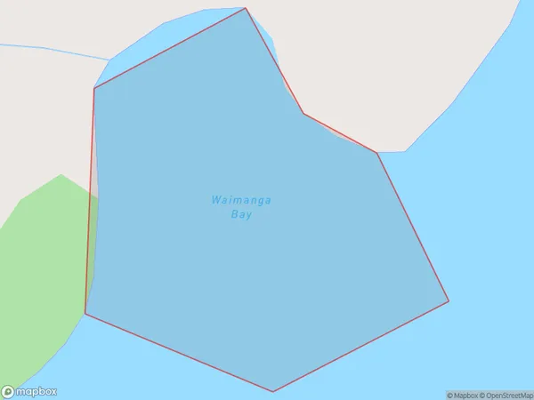 Waimanga Bay, Auckland Polygon Area Map