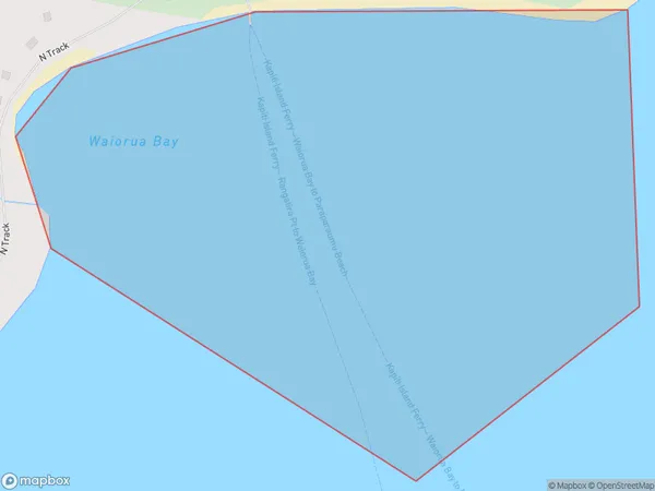 Waiorua Bay, Wellington Polygon Area Map