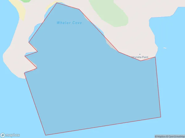 Whaler Cove, Waikato Polygon Area Map