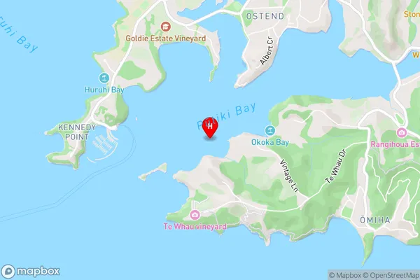 Wharetana Bay,Auckland Area Map