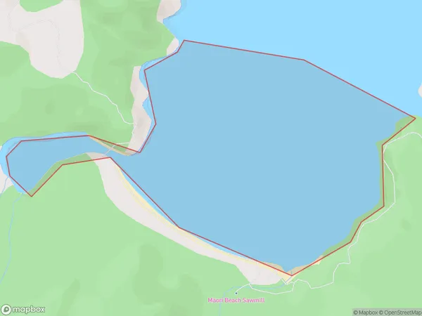 Wooding Bay, Southland Polygon Area Map