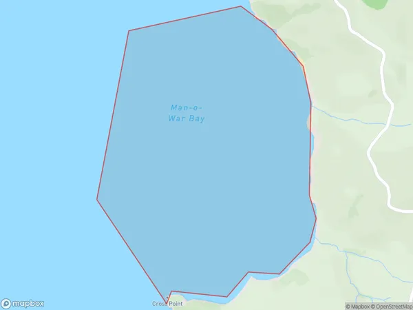 Man-o-War Bay / Paharakeke, Otago Polygon Area Map