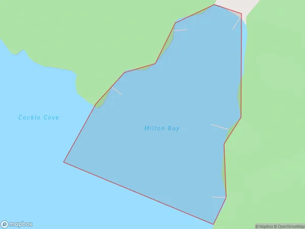 Milton Bay, Marlborough Polygon Area Map
