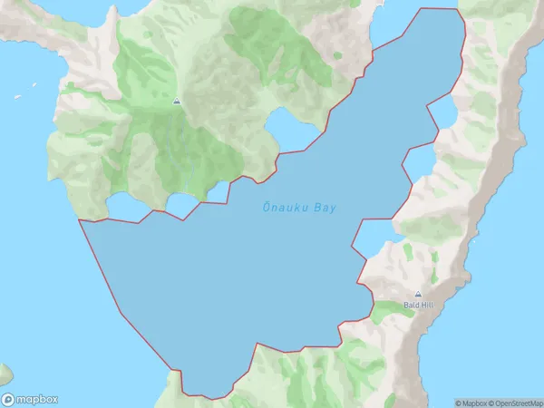 Onauku Bay, Marlborough Polygon Area Map