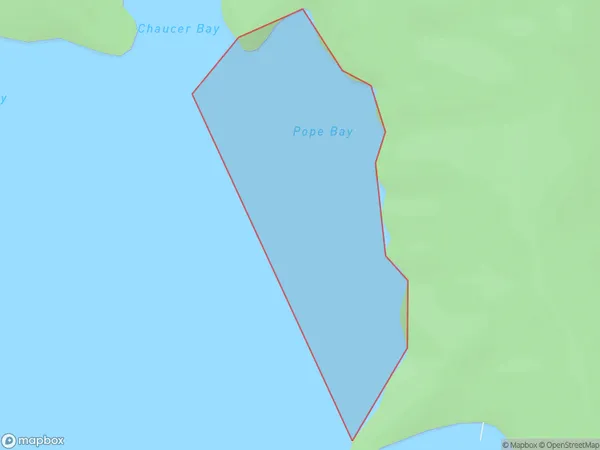 Pope Bay, Marlborough Polygon Area Map