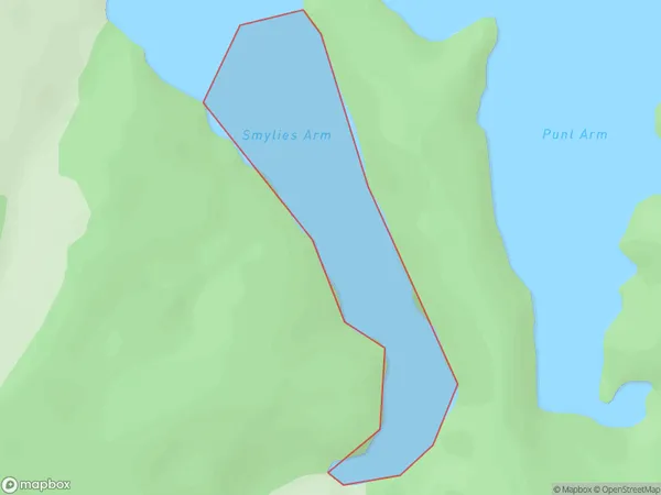 Smylies Arm, Marlborough Polygon Area Map