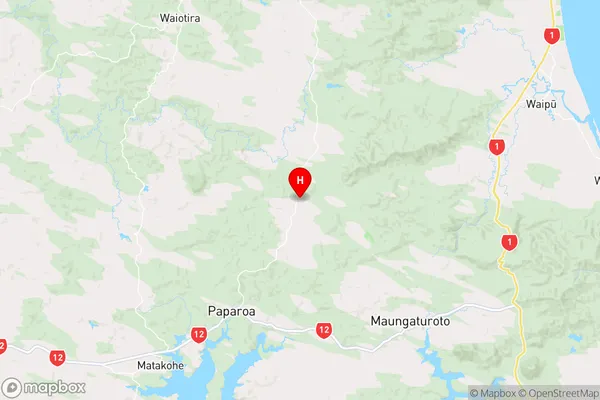 Mareretu,Northland Region Map