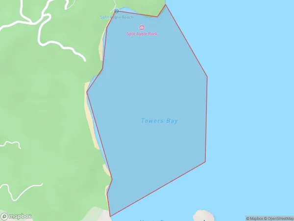 Towers Bay, Tasman Polygon Area Map