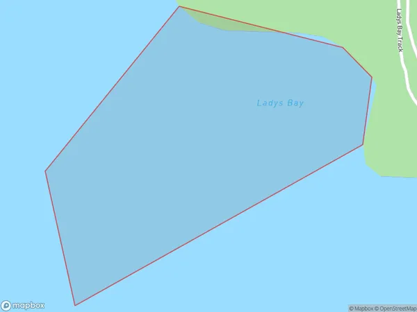 Ladys Bay, Auckland Polygon Area Map