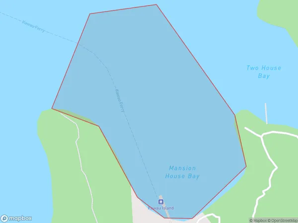 Mansion House Bay, Auckland Polygon Area Map